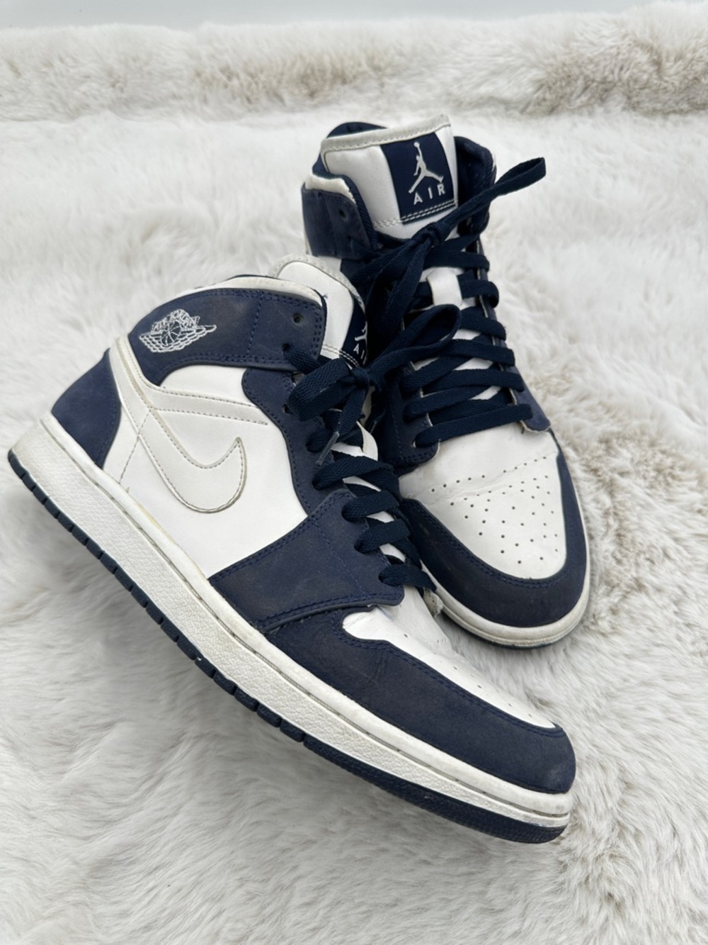 Nike Air Jordan 1 Retro Mid‎ Obsidian Men’s Size 10.5 Blue Sneakers Streetwear